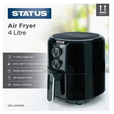Status Air Fryer Black 4ltr