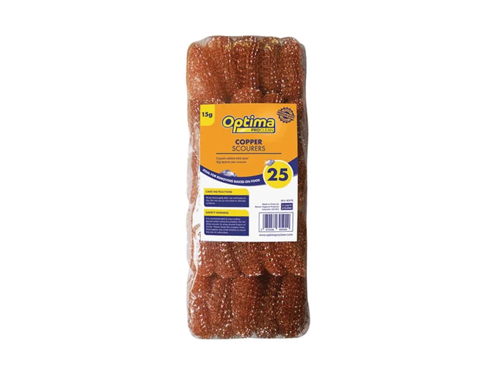 Optima Pro Clean Copper Scourers 25pk