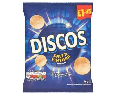 Discos Salt & Vinegar Crisps 16 x 70g