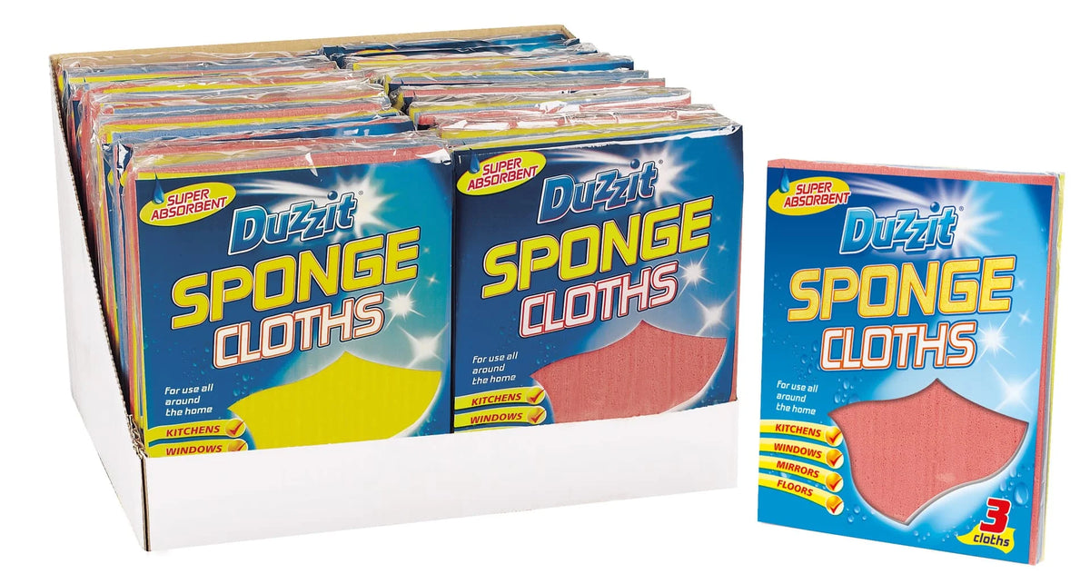 Duzzit 3pk Sponge Cloths 3pk