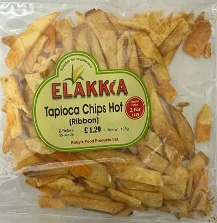 Elakkia Tapioca Ribbon Chips Hot & 2for2.29 125g