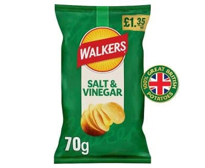 Walkers Salt & Vinegar 18 x 70g