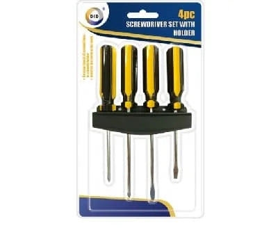 Dina Screwdriver Set With Holder 4pc 4s