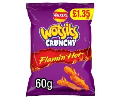 Wotsits Crunchy Flaming Hot 15 x 60g