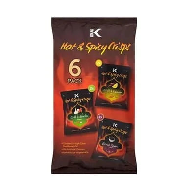 Kolak Hot & Spicy Crisps 12 x 6pkx25g