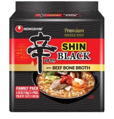 Nongshim Shin Ramyun Black Noodles 4pk 520g