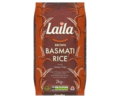 Laila Brown Basmati Rice 6 x 2kg