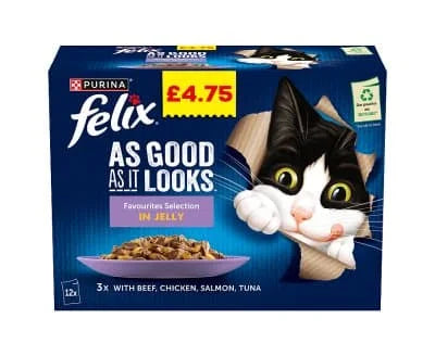 Felix Good As It Looks Favourites Cat Food 4 x 12x85g