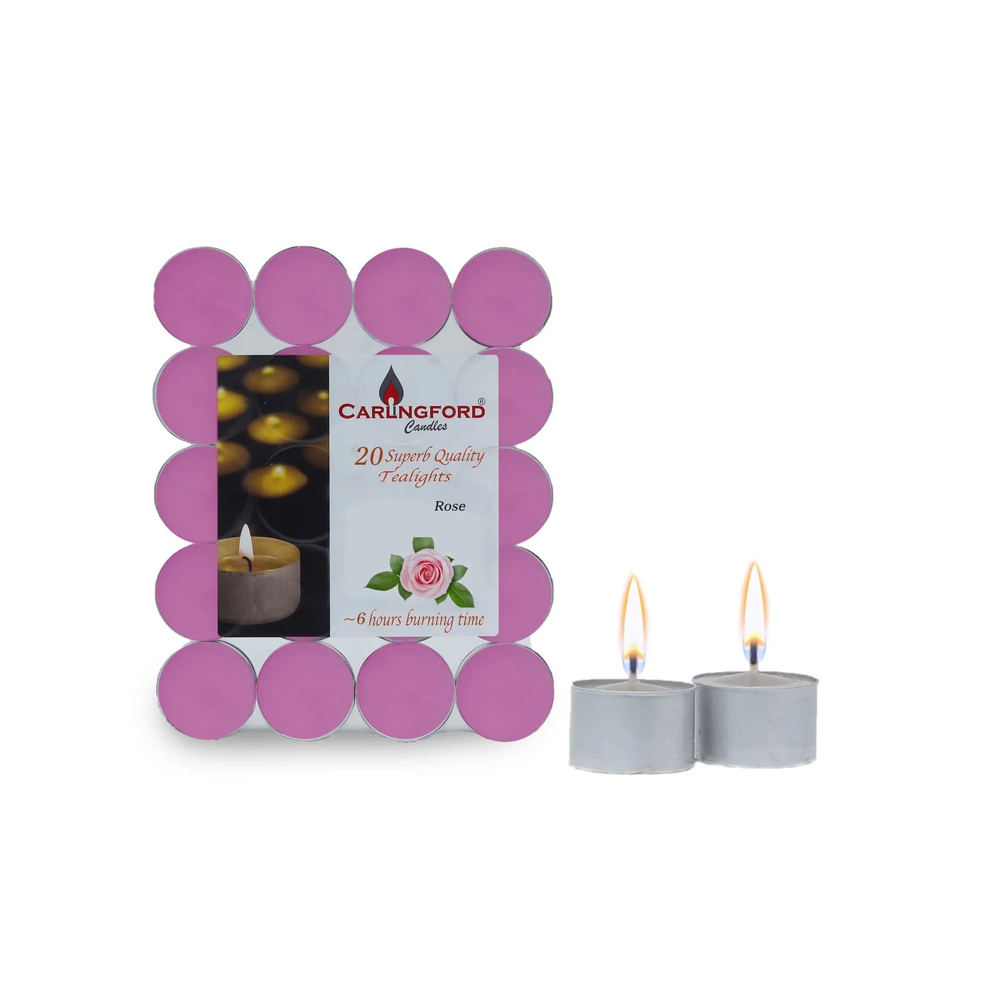 Carlingford 6Hr Burning Candles - Rose 20s