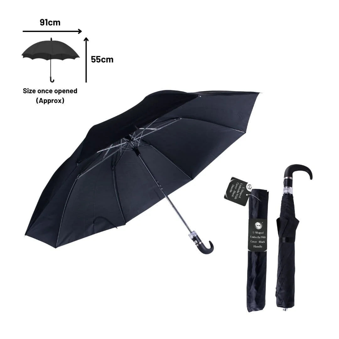 DID Men's Umbrella With U Shape Handle 1s