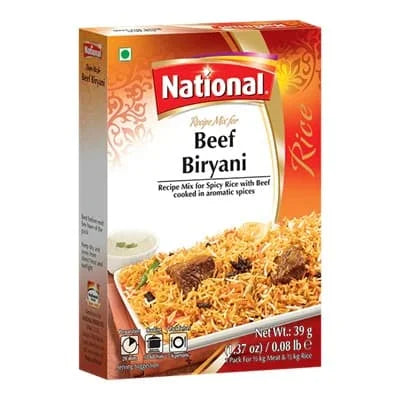 National Beef Biryani Masala 6 x 39g