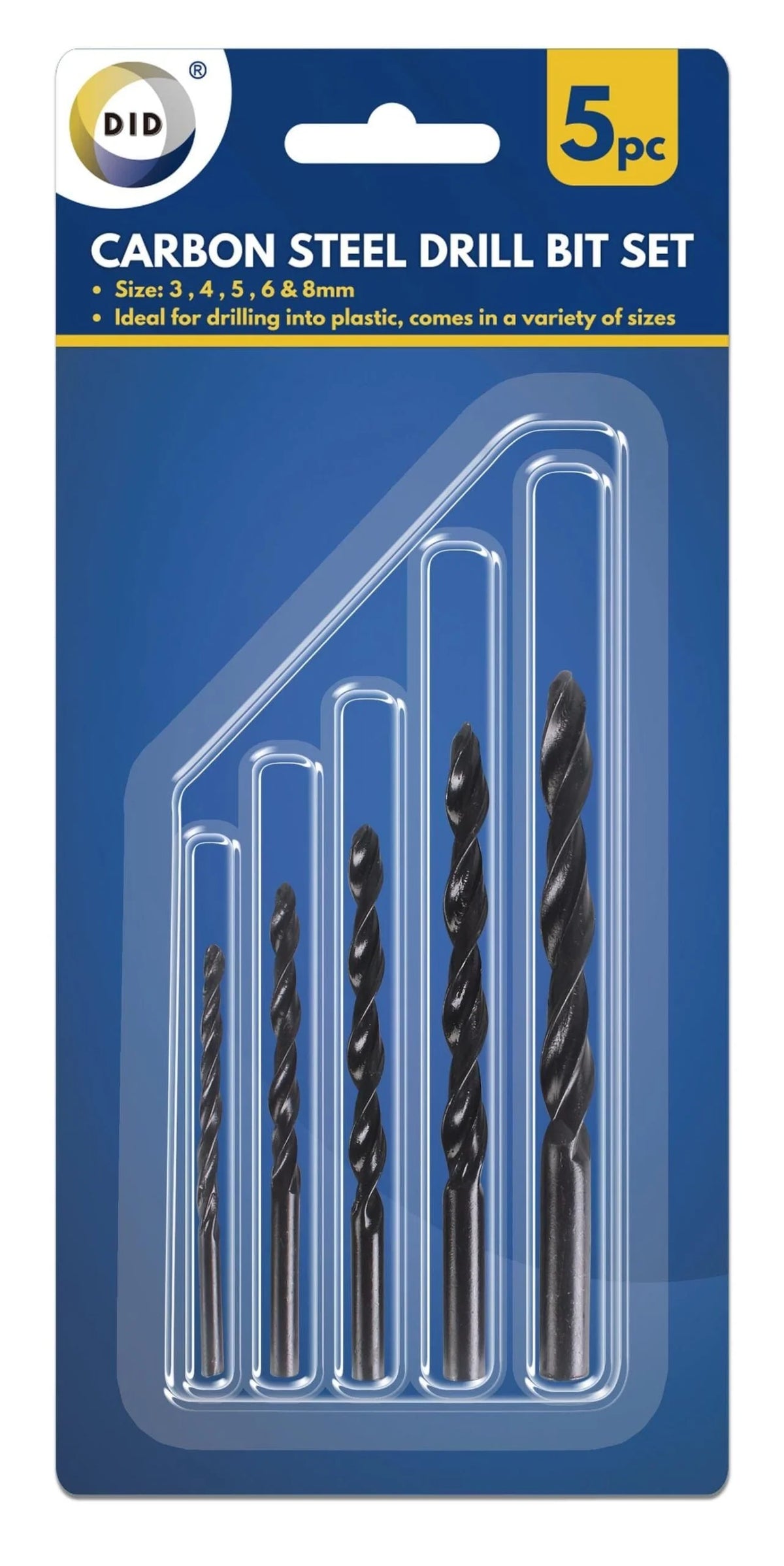 DID Carbon Steel Drill Bit Set 5pc 5s