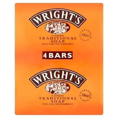 Wright's 4pk Traditional Bar Soap 6 x 4pkx100g